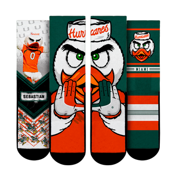 Miami Hurricanes - Mascot 3-Pack