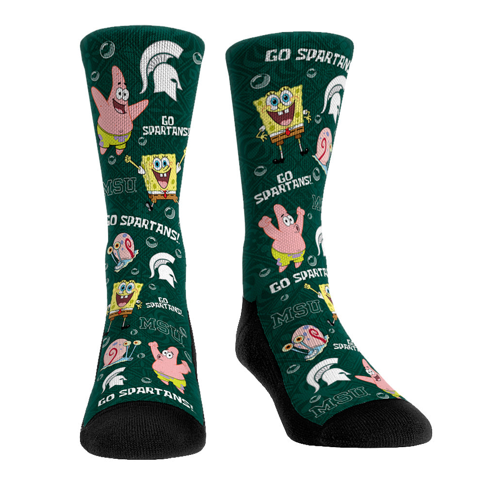 Michigan State Spartans - SpongeBob SquarePants Characters All-Over - {{variant_title}}