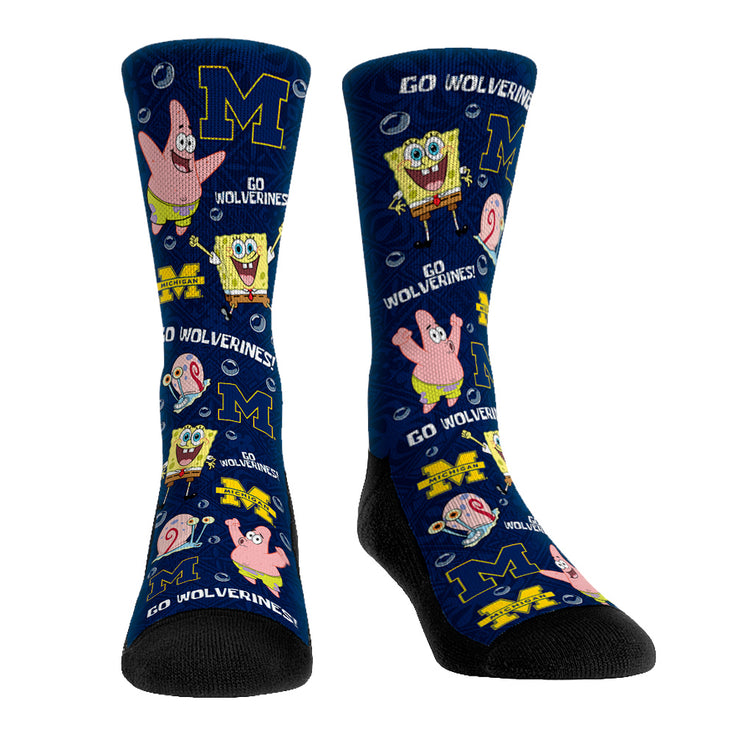 Michigan Wolverines - SpongeBob SquarePants Characters All-Over - {{variant_title}}