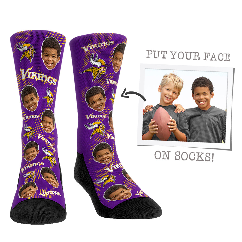Custom Face Socks - Minnesota Vikings - {{variant_title}}