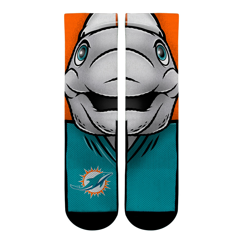 Miami Dolphins - Split Face Mascot - {{variant_title}}
