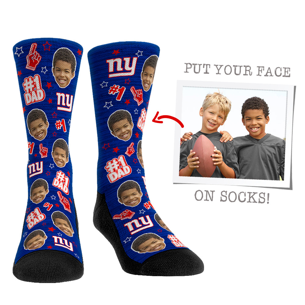 Custom Face Socks - New York Giants  - #1 Dad - {{variant_title}}