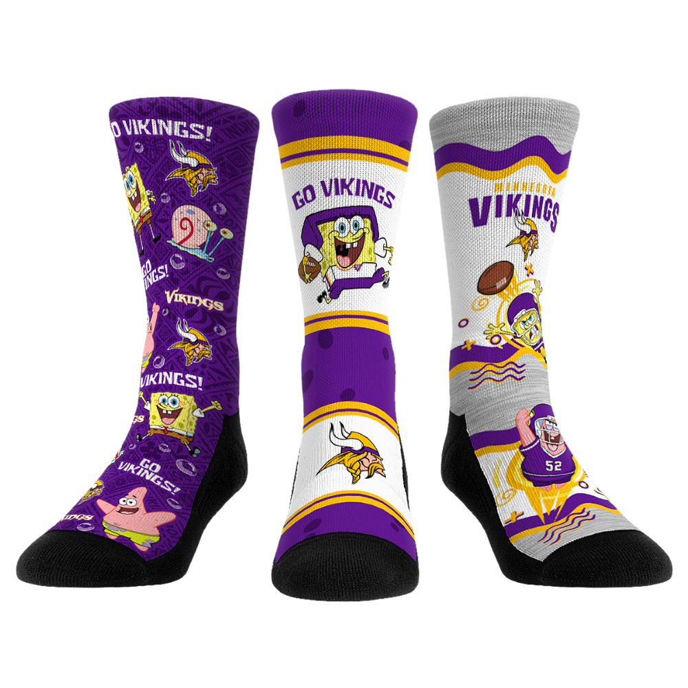 Minnesota Vikings - SpongeBob SquarePants  - 3-Pack - {{variant_title}}