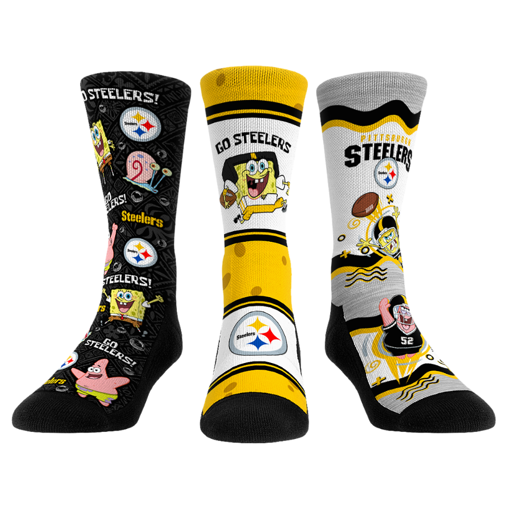 Pittsburgh Steelers - SpongeBob SquarePants  - 3-Pack - {{variant_title}}