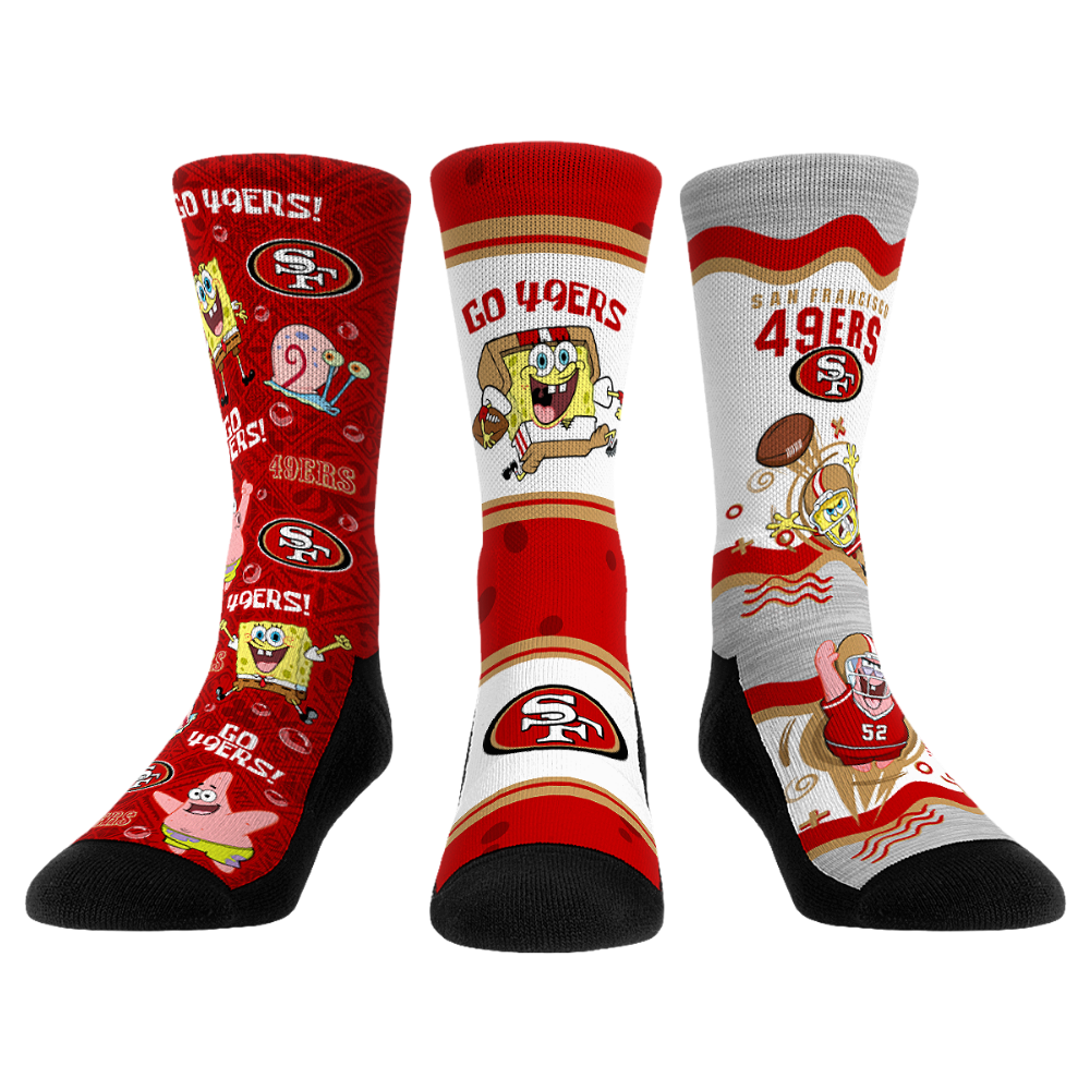 San Francisco 49ers - SpongeBob SquarePants  - 3-Pack - {{variant_title}}