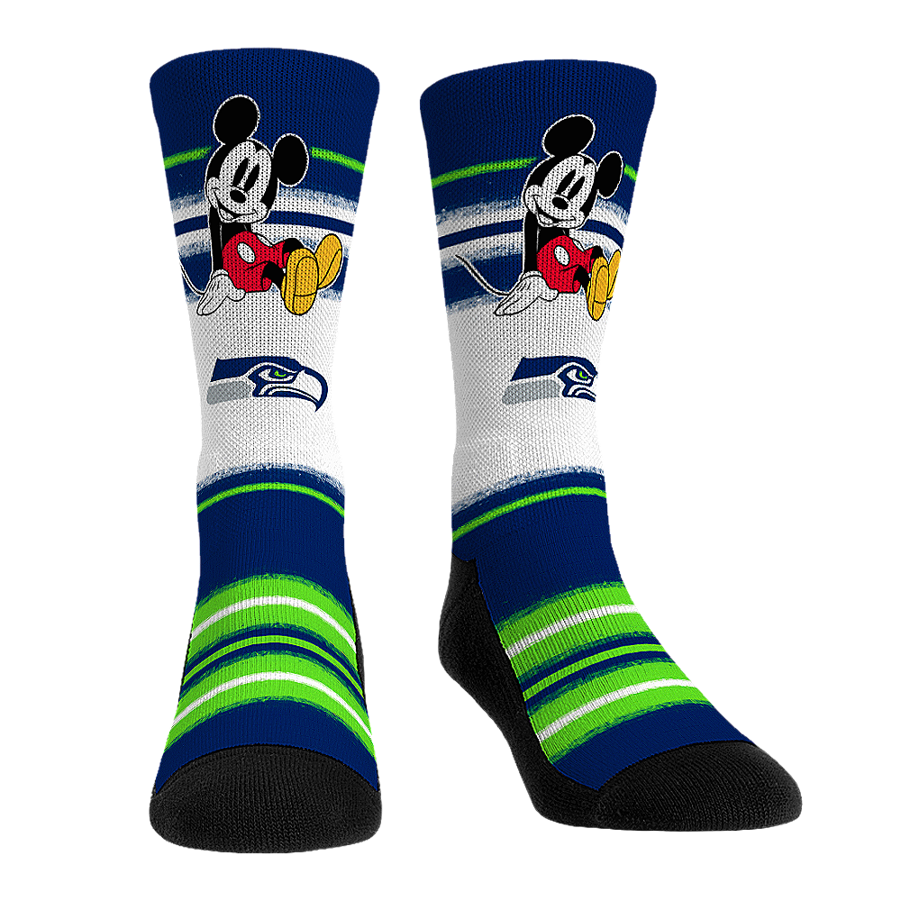 Seattle Seahawks Socks - Disney Sit Stripe - NFL Socks - Rock 'Em Socks