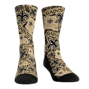 New Orleans Saints - Logo Sketch (Gold)