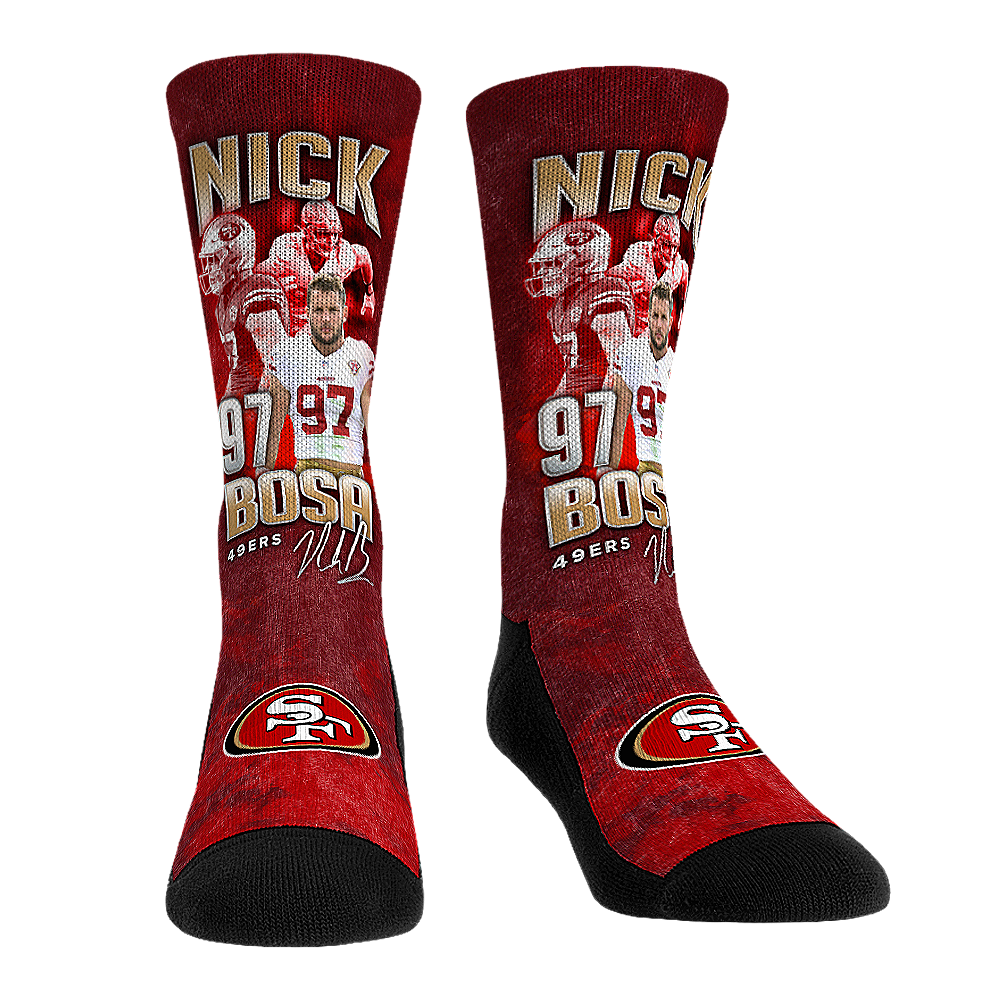 Nick Bosa Socks - San Francisco 49ers Socks - Rock 'Em Socks - NFL
