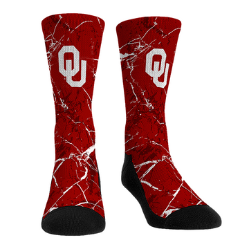 Oklahoma Sooners - Cracked Marble