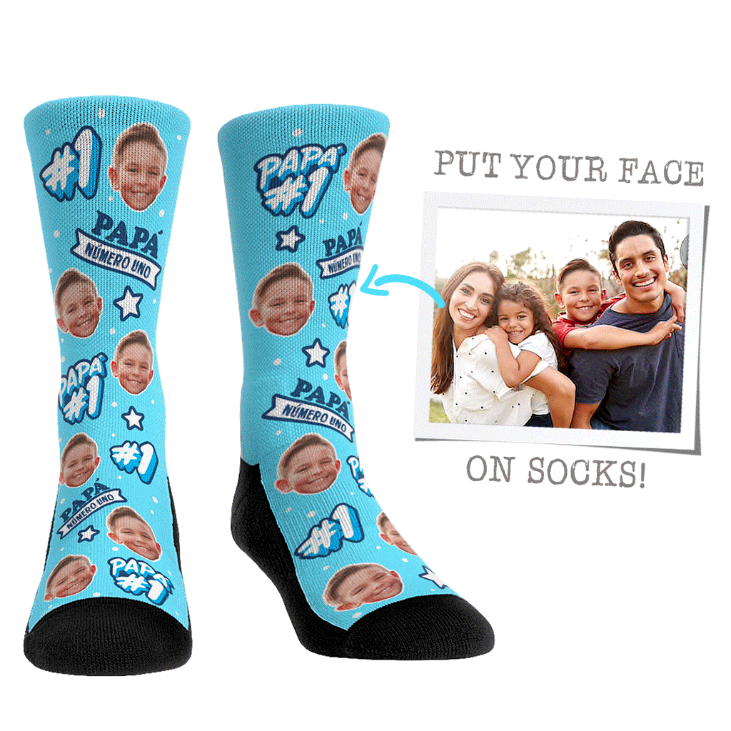Custom Face Socks - #1 Papá - {{variant_title}}