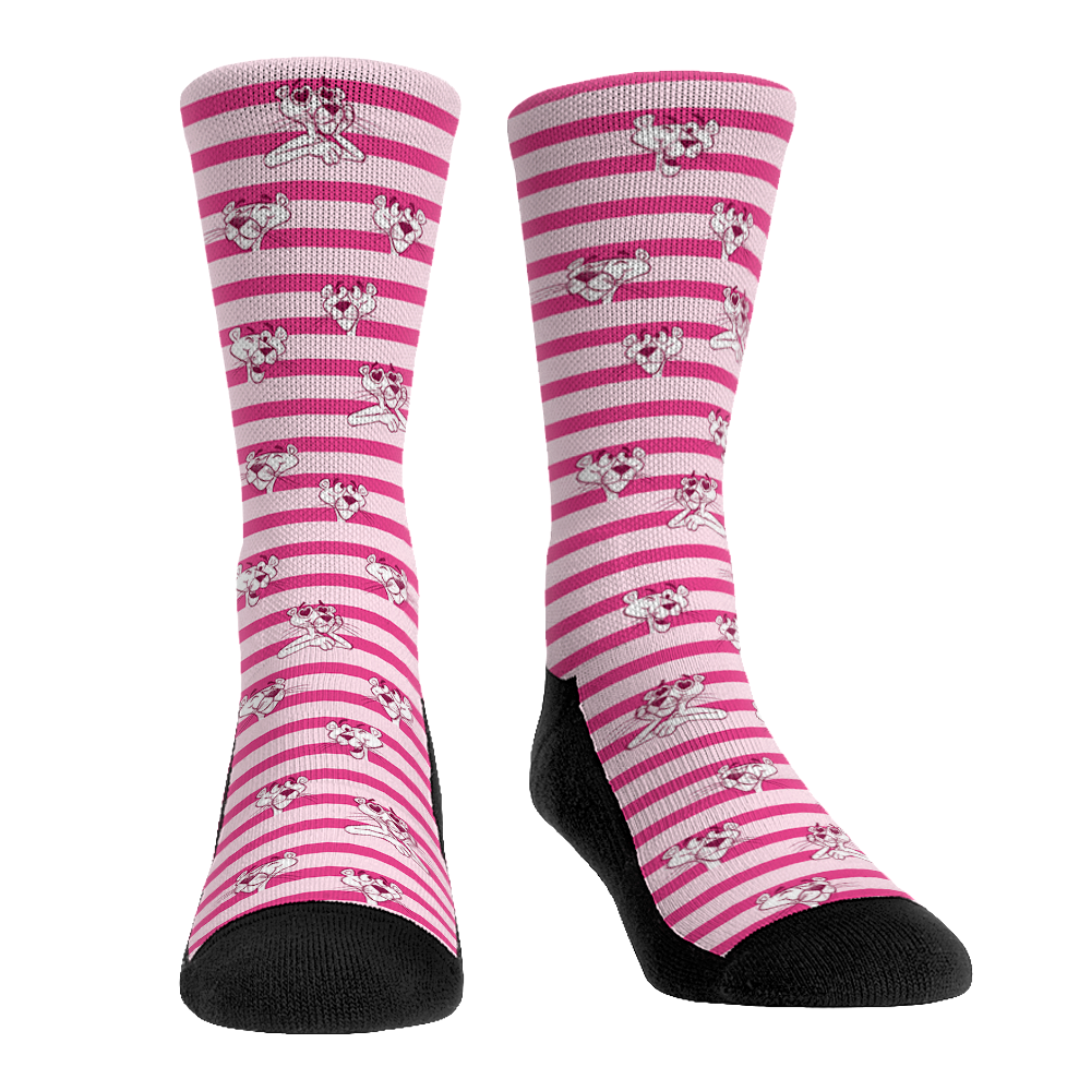 Pink Panther Socks - Pink-A-Boo Stripes - Rock 'Em Socks