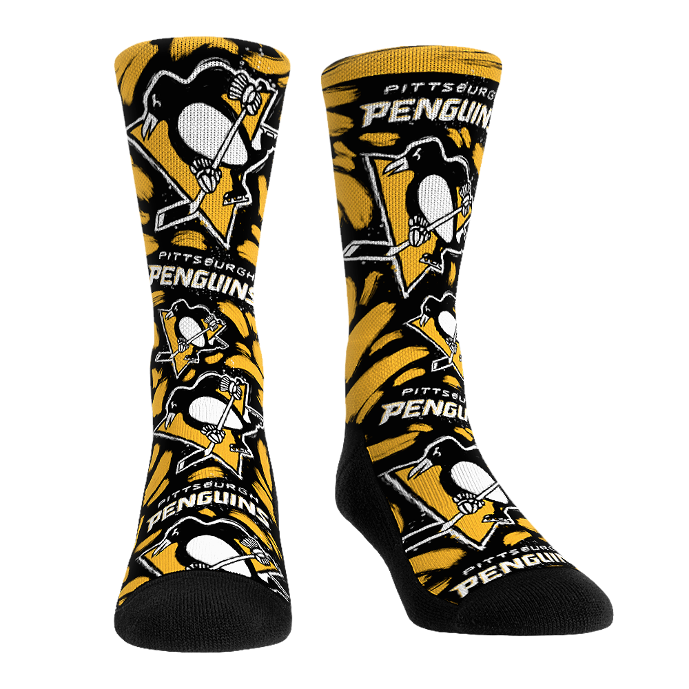 Monkeysports Pittsburgh Penguins Mesh Hockey Socks in Black Size Senior