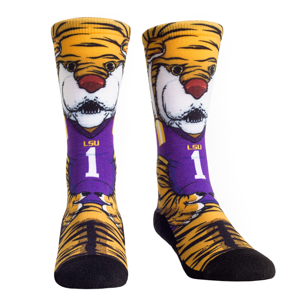 LSU Tigers - HyperOptic Mascot - Rock 'Em Socks