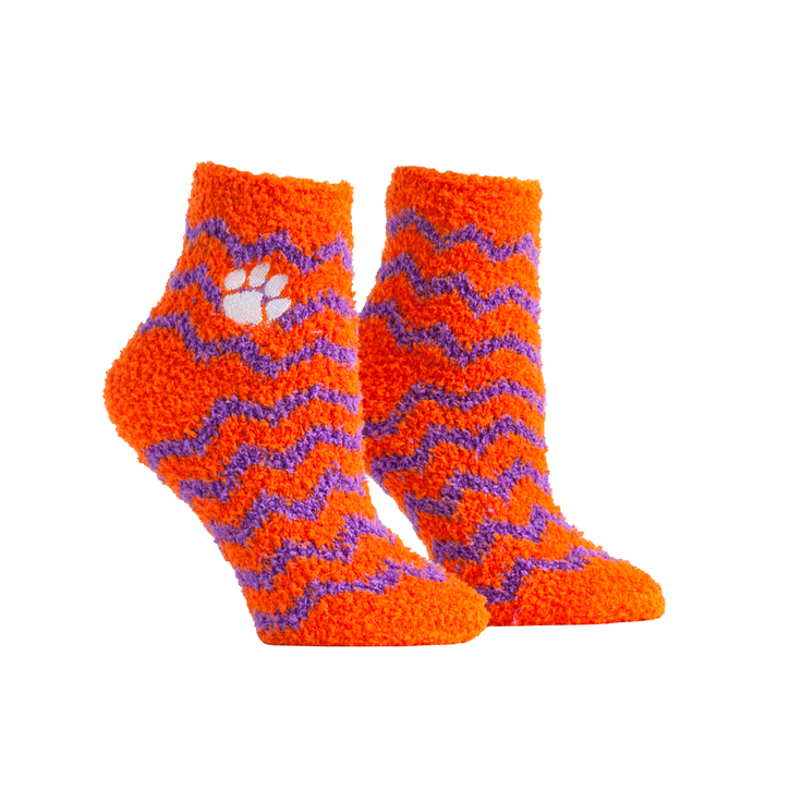 Clemson Tigers - Fuzzy Chevron Socks - {{variant_title}}