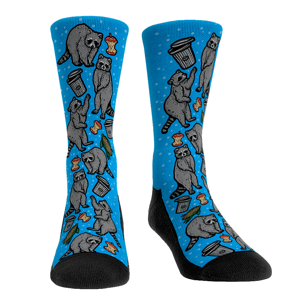 Raccoons Socks - Raccoons All-Over - Animals Collection - Rock 'Em Socks