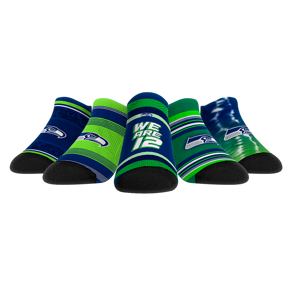 Seattle Seahawks Socks - Low Cut 5-Pack - NFL Socks - Rock 'Em Socks