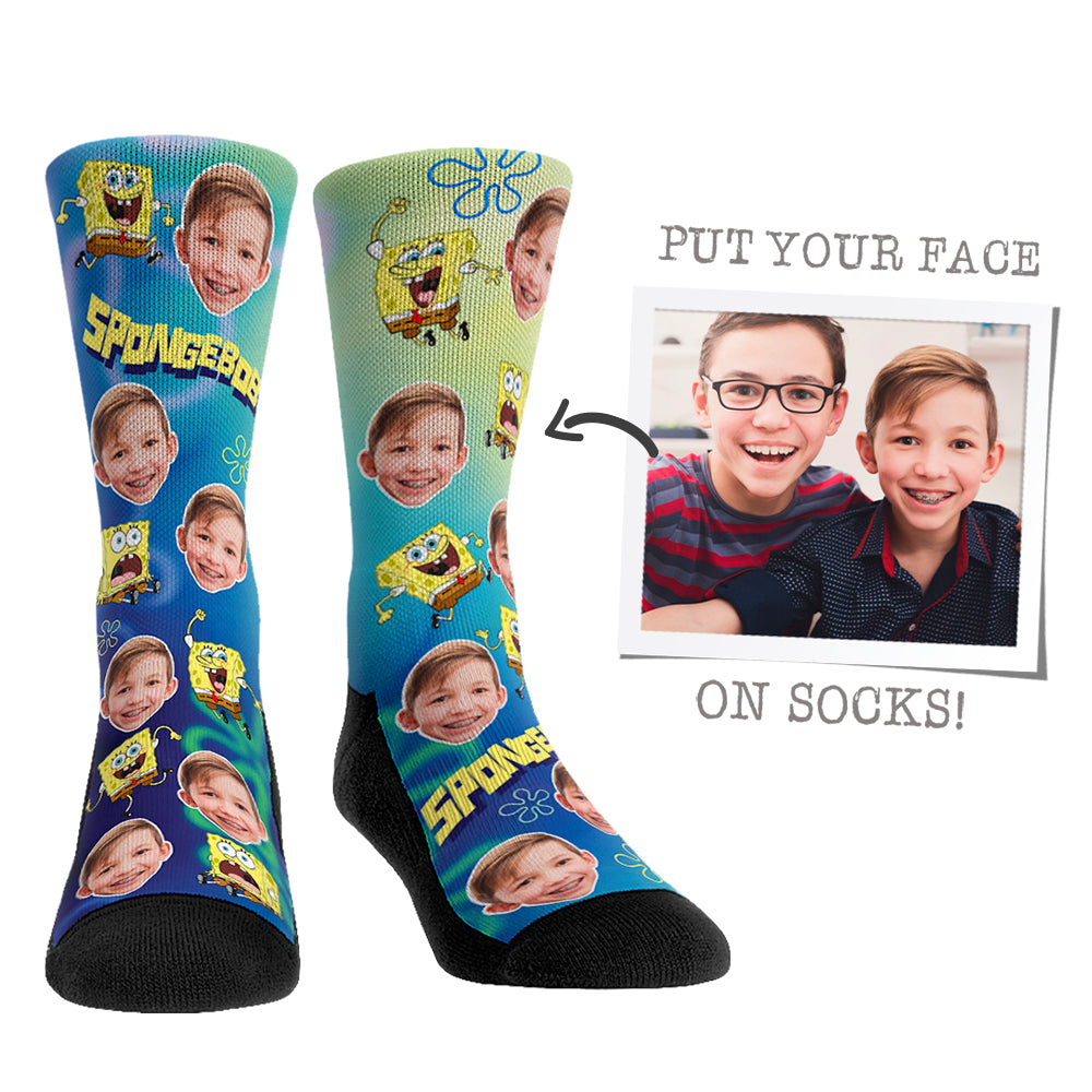 Custom Face Socks - SpongeBob SquarePants - {{variant_title}}