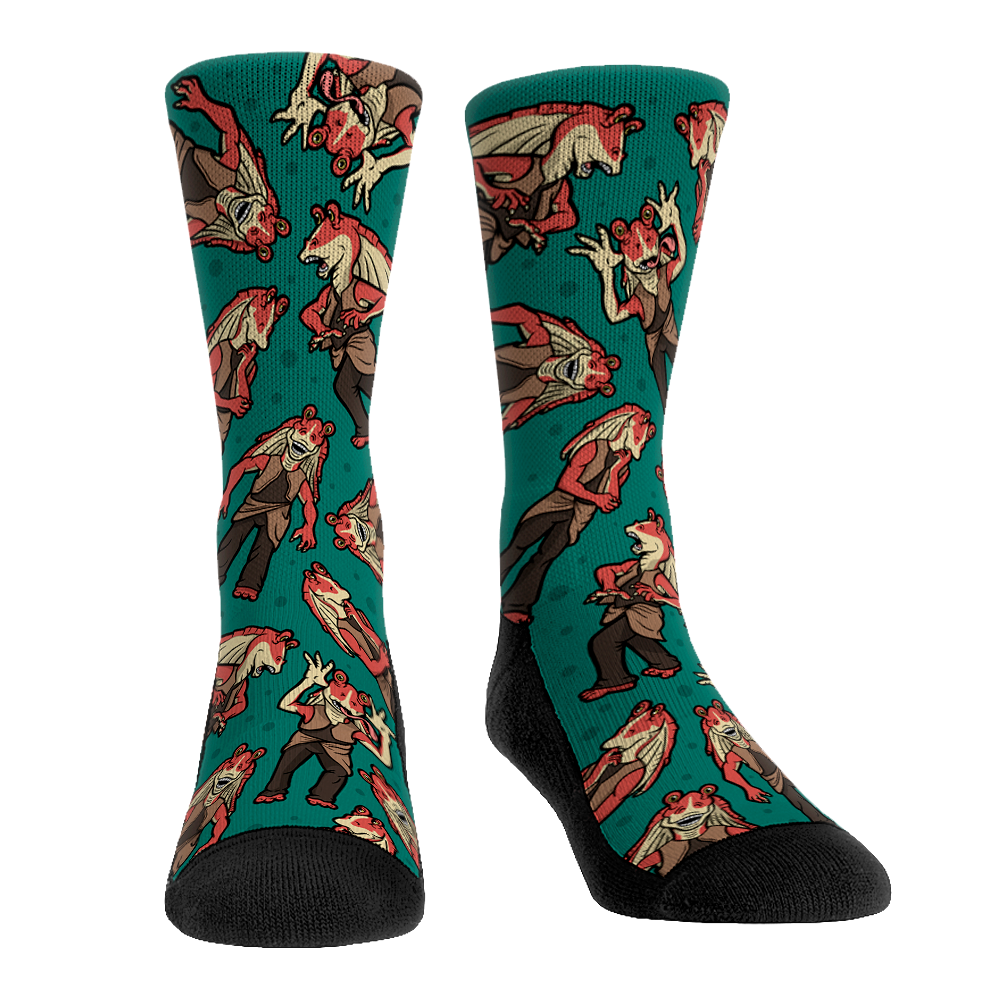 Star Wars Socks - Jar Jar Binks All-Over - Star Wars - Rock 'Em Socks