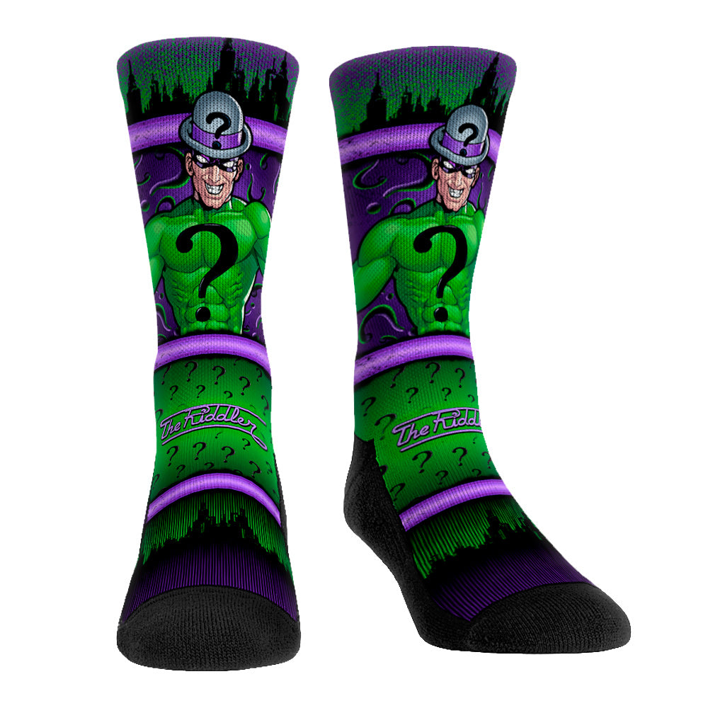 The Riddler Socks - Villain Pose - Rock 'Em Socks - DC Comics Socks