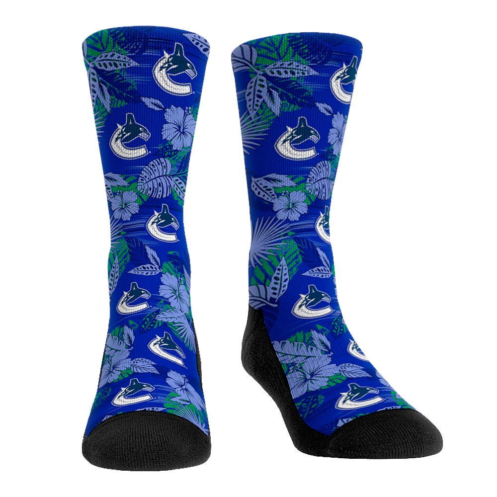 Vancouver Canucks Socks - Floral - NHL Socks - Rock 'Em Socks