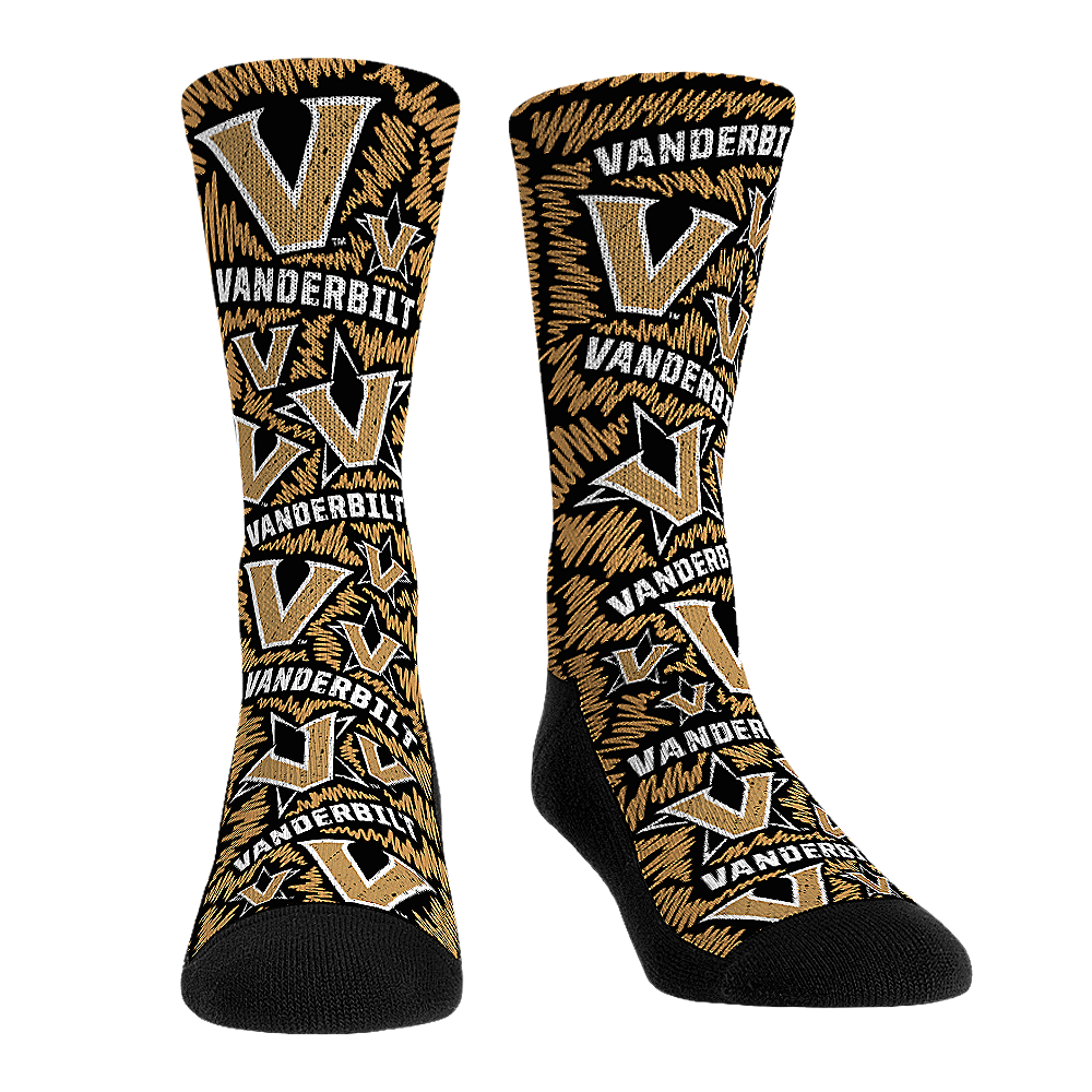Vanderbilt Commodores - Logo Sketch Gold - {{variant_title}}