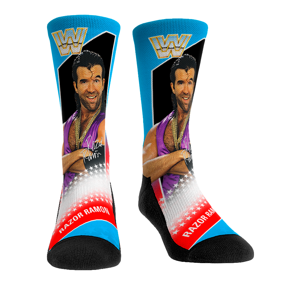 Razor Ramon Socks Razor Ramon Socks - WWE Vintage Figures - Rock 'Em Socks - WWE Socks