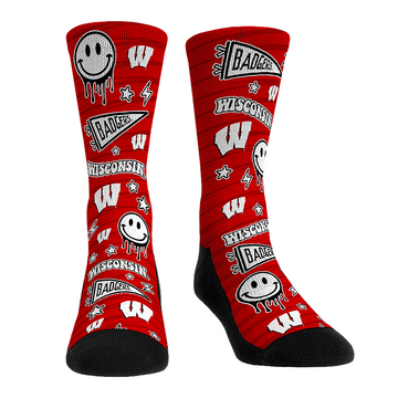 Wisconsin Badgers - Smiley Stickers
